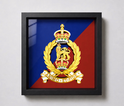 Adjutant General's Corps Cap Badge Display Frame – King's Crown - Precision Military Emblems 