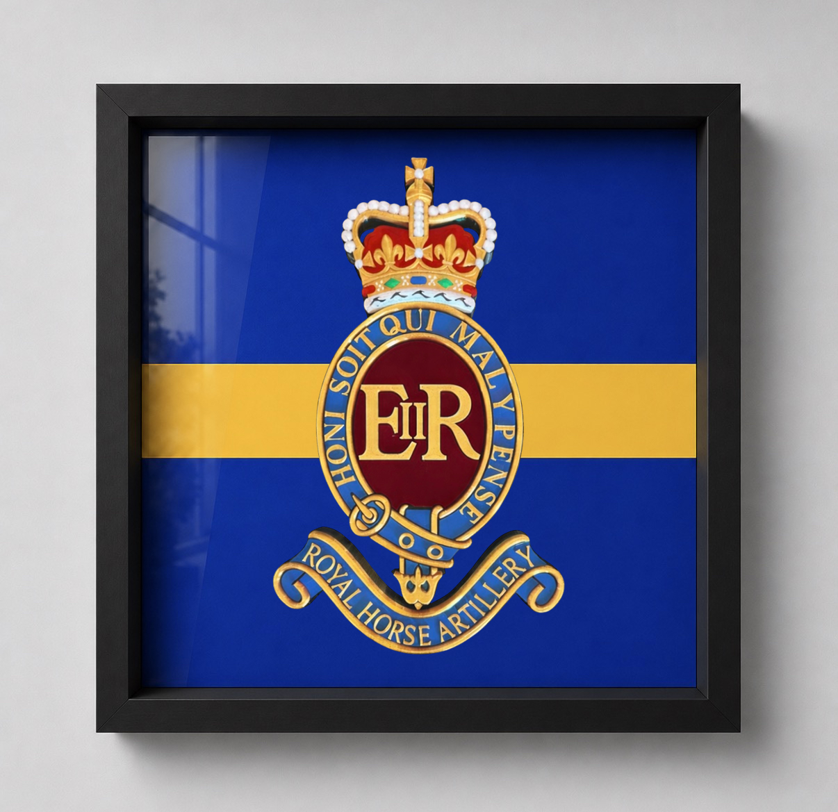 7th Parachute Regiment Royal Horse Artillery (7 Para RHA) Cap Badge & Stable Belt Display Frame - Precision Military Emblems 