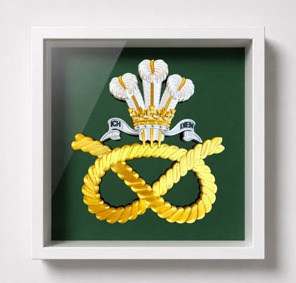 Staffordshire Regiment military cap badge display frame by Precision Military Emblems