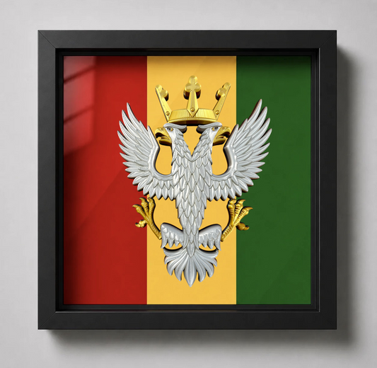 Black frame: Officially licensed Mercian Regiment cap badge display frame