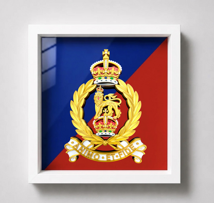 Adjutant General's Corps Cap Badge Display Frame – King's Crown - Precision Military Emblems 