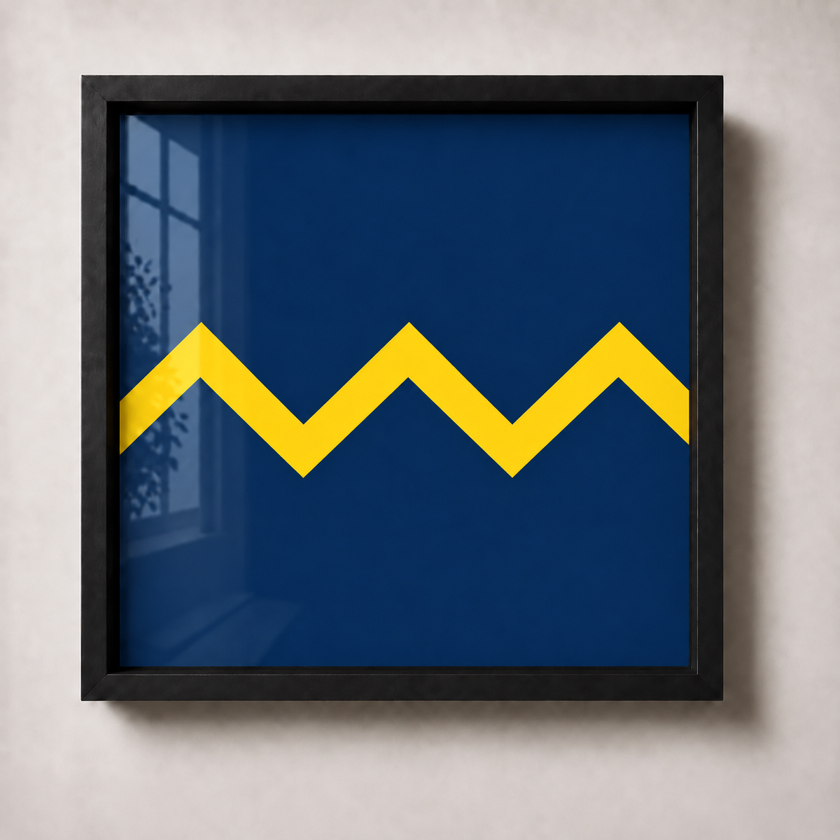 Royal Scots Dragoon Guards display frame with pigment-printed yellow Vandyke backing