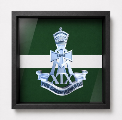 Green Howards Cap Badge Display Frame - Precision Military Emblems 