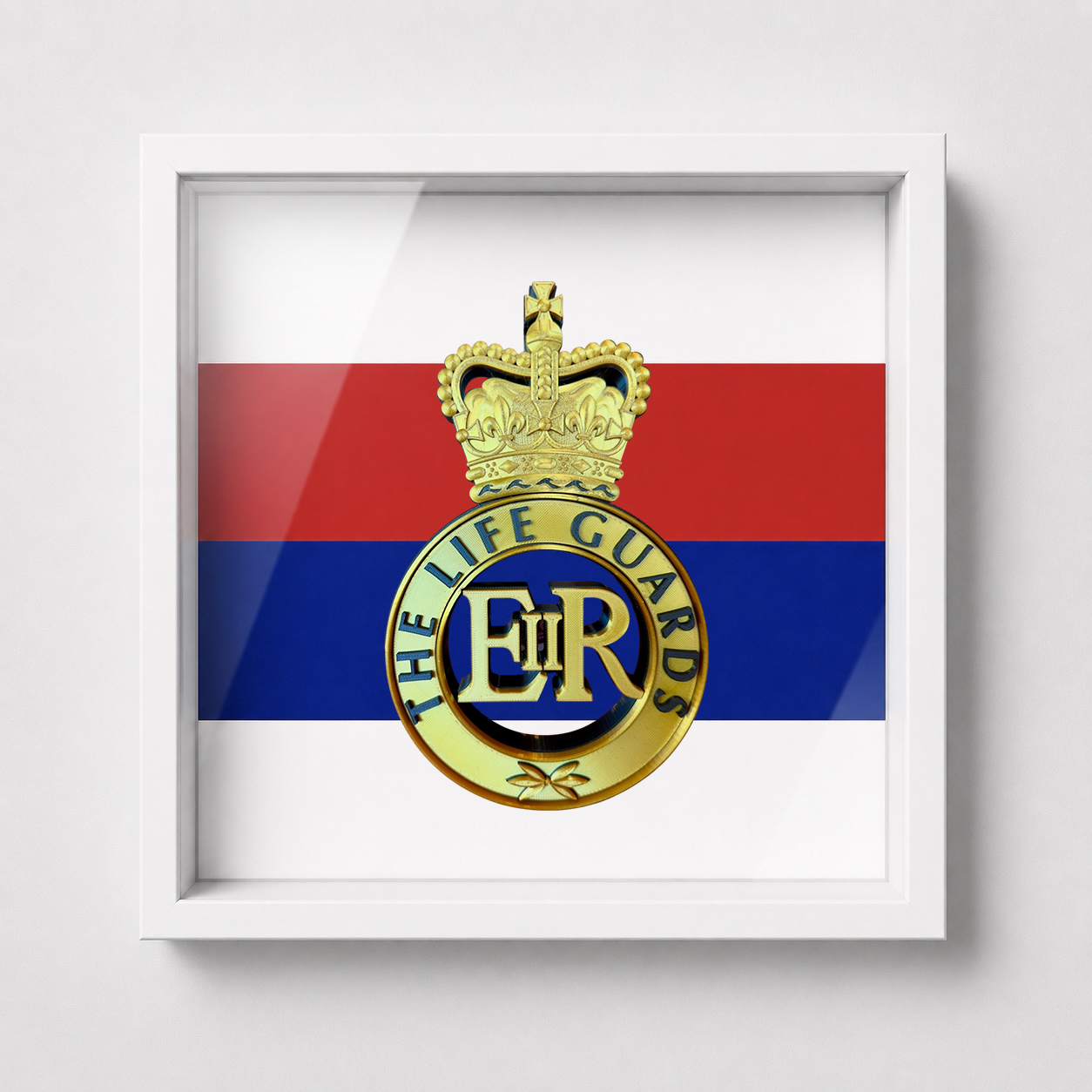 Life Guards Cap Badge Display Frame – Queen's Crown - Precision Military Emblems 