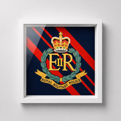 Royal Military Police Cap Badge Display Frame – Queen's Crown - Precision Military Emblems 