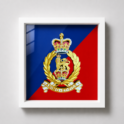 Adjutant General's Corps Queen's Crown Cap Badge Display Frame - Precision Militar Emblems 