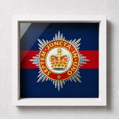 Household Division Cap Badge Display Frame – Queen's Crown - Precision Military Embles 