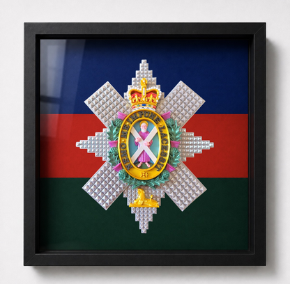 Black Watch Cap Badge Display Frame - Precision Military Emblems 