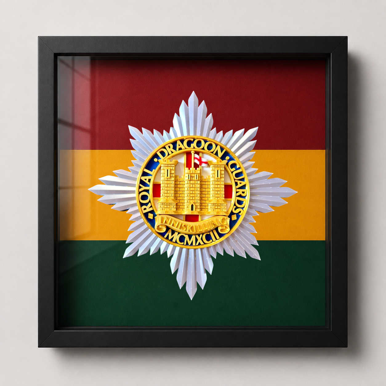 Royal Dragoon Guards Cap Badge Display Frame - Precision Military Emblems 