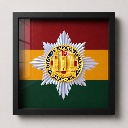 Royal Dragoon Guards Cap Badge Display Frame - Precision Military Emblems 