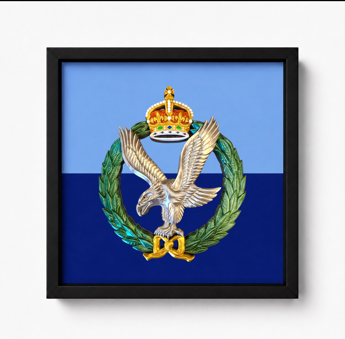 Army Air Corps Cap Badge Display Frame – Military Colour | King's Crown | Officially Licensed - Precision Militar Emblems 