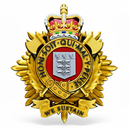 Royal Logistics Corps Cap Badge Queens Crown Officers Variant