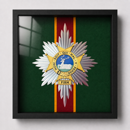 Worcestershire and Sherwood Foresters Cap Badge Display Frame - Preciion Military Emblems 