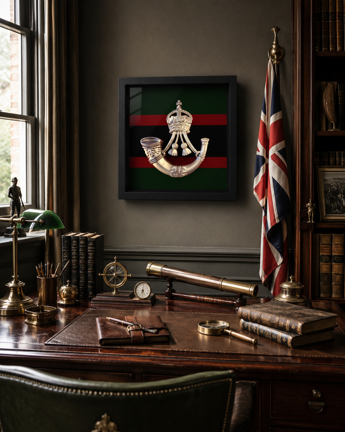 The Rifles Cap Badge Display Frame – King's Crown - Precision Military Emblems 