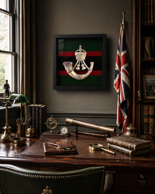 The Rifles Cap Badge Display Frame – King's Crown - Precision Military Emblems 