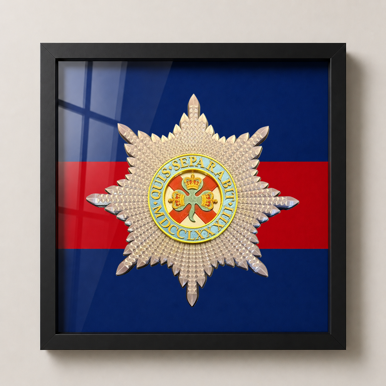 Irish Guards Cap Badge Display Frame - Precision Military Emblems 