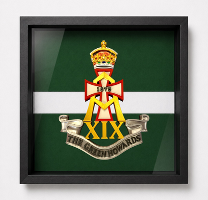 The Green Howards Cap Badge Display Frame | Full Colour - Precision Military Emblems 