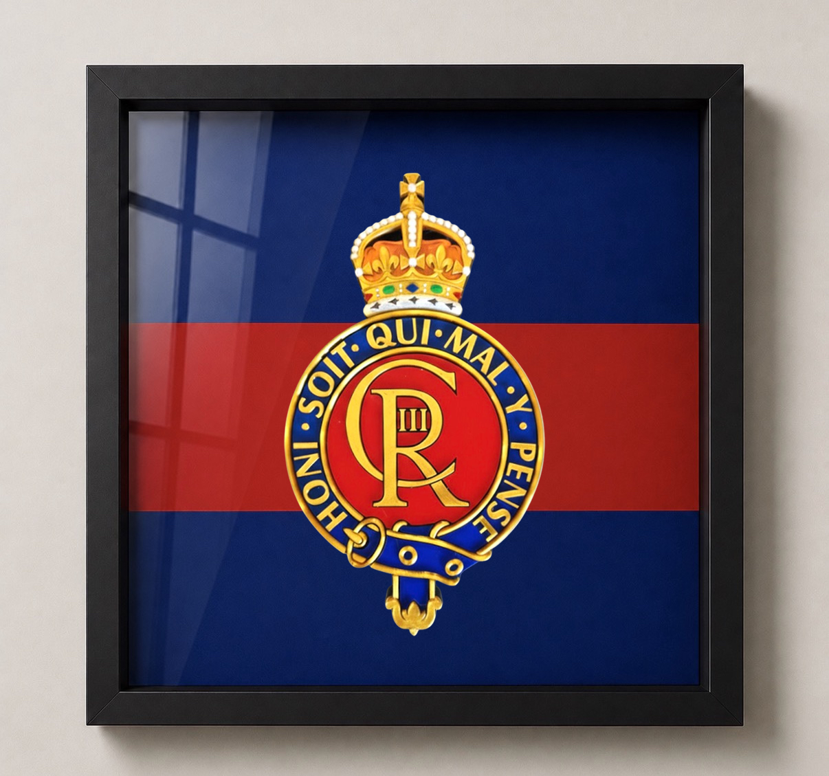 Household Cavalry King's Crown Display Frame - Precision Military Emblems