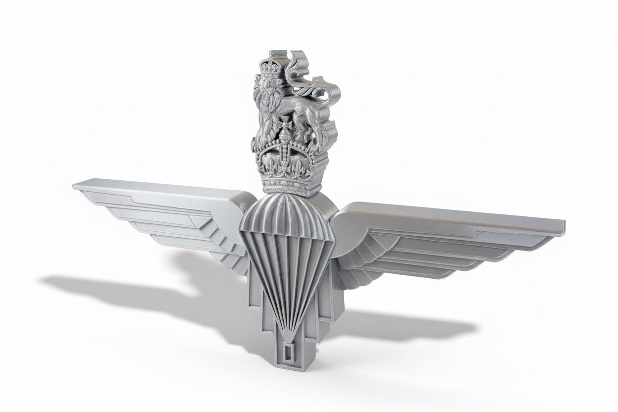 Parachute Regiment 3D Printed Cap Badge King's Crown - Precision Military Emblems