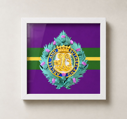 Argyll and Sutherland Highlanders Cap Badge Display Frame | Precision Military Emblems