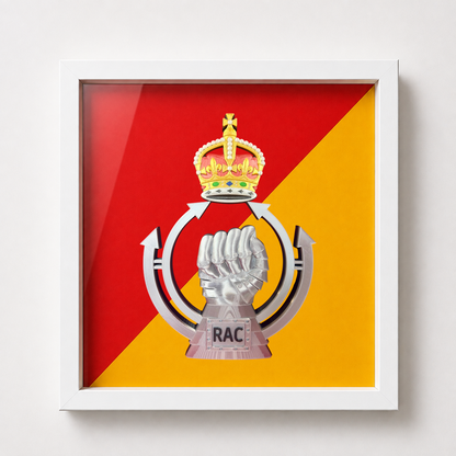 Royal Armoured Corps Cap Badge Display Frame King's Crown - Precision Military Emblems 