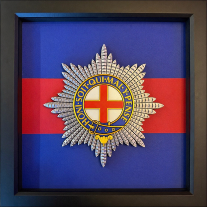 3D Printed Coldstream Guards Cap Badge Display Frame - Precision Military Emblems
