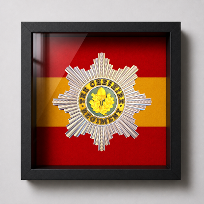 Cheshire Regiment Cap Badge Display Frame | Full Colour - Precision Military Emblems 