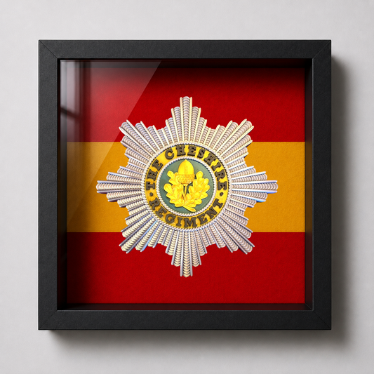 Cheshire Regiment Cap Badge Display Frame | Full Colour - Precision Military Emblems 