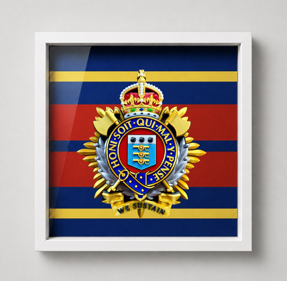Royal Logistic Corps King's Crown Cap Badge Display Frame - Precision Military Emblems 