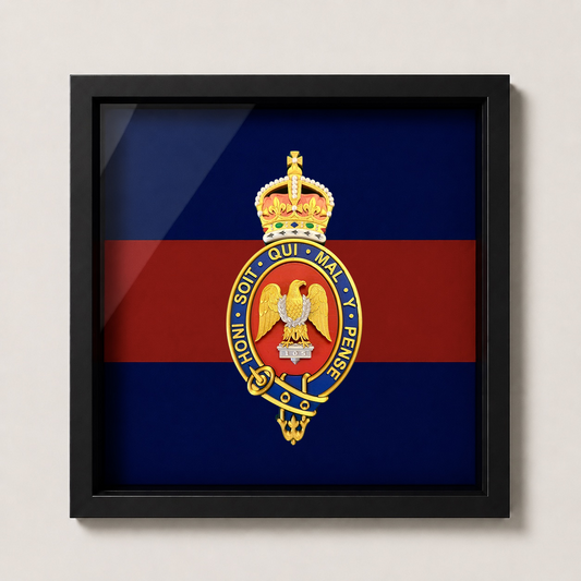 Blues and Royals Cypher Cap Badge Display Frame – King's Crown - Precision Military Emblems 