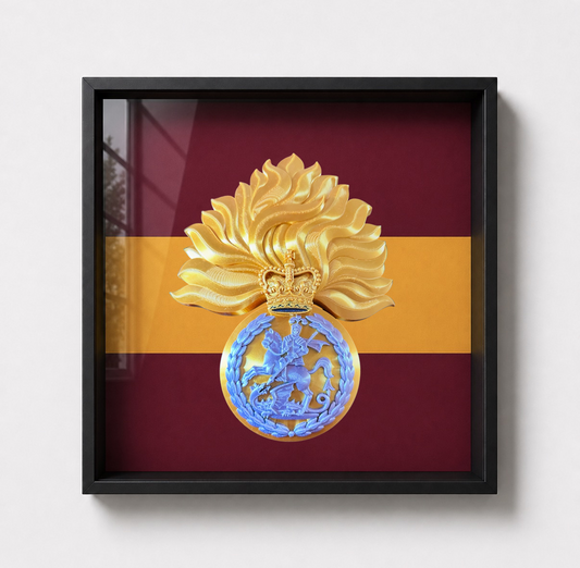 Royal Regiment of Fusiliers Grenade Display Frame Queen's Crown