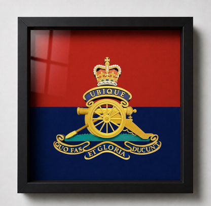 Royal Regiment of Artillery Cap Badge Display Frame – Queen's Crown - Precision Military Emblems 