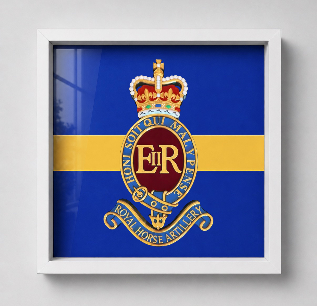 7th Parachute Regiment Royal Horse Artillery (7 Para RHA) Cap Badge & Stable Belt Display Frame - Precision Military Emblems 