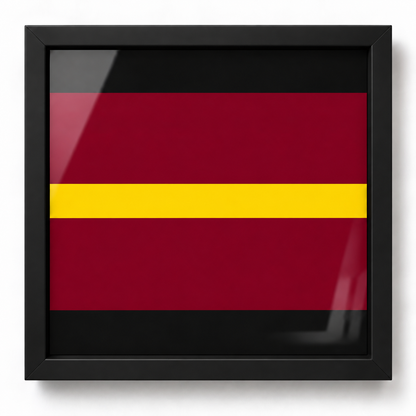 Prince of Wales's Own Regiment of Yorkshire commemorative wall frame containing the raised silver horse badge