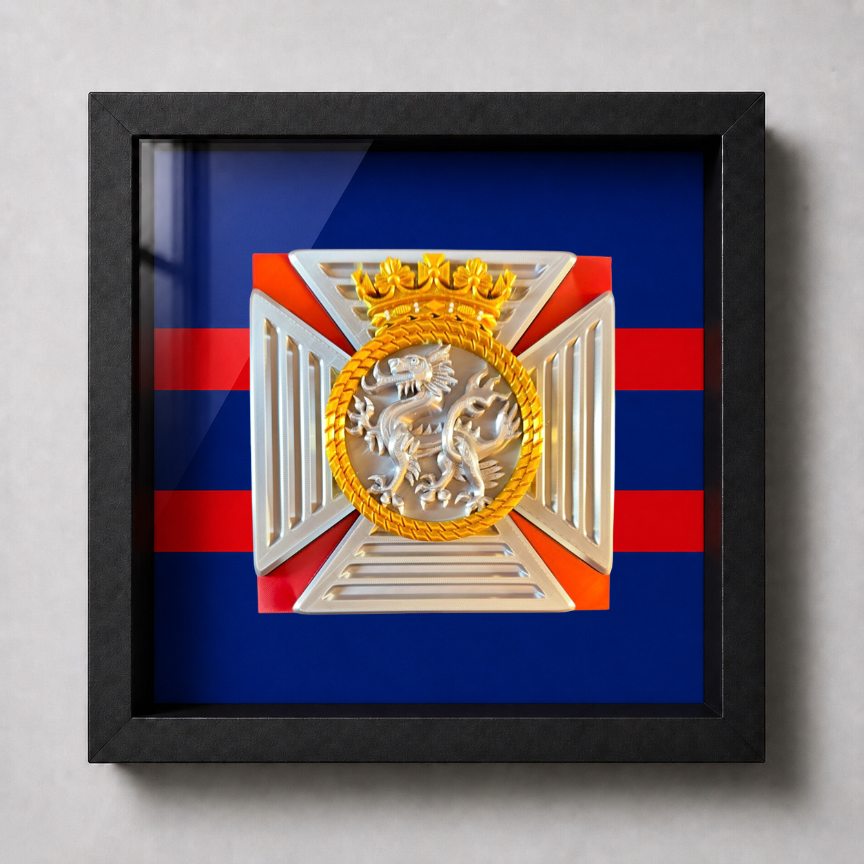 Duke of Edinburgh's Royal Regiment Cap Badge Display Frame - Precision Military Emblems 