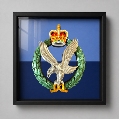 Army Air Corps Cap Badge Display Frame – Military Colours Queen's Crown - Precision Military Emblems 