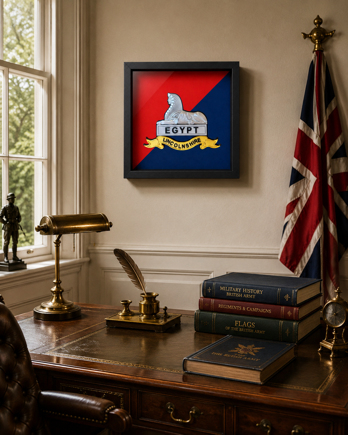 Lincolnshire Regiment Cap Badge Display Frame - Precision Military Emblems 