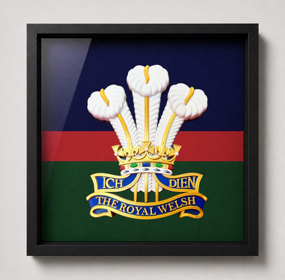 The Royal Welsh Cap Badge Display Frame - Precision Military Emblems 