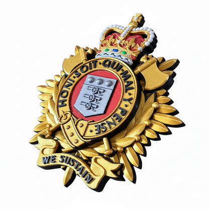 Royal Logistics Corps Cap Badge Queens Crown Officers Variant