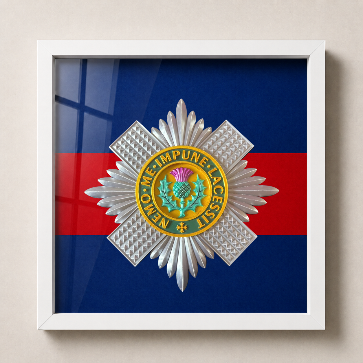 Scots Guards Cap Badge Display Frame - Precision Military Emblems 