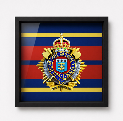 Royal Logistic Corps King's Crown Cap Badge Display Frame - Precision Military Emblems 