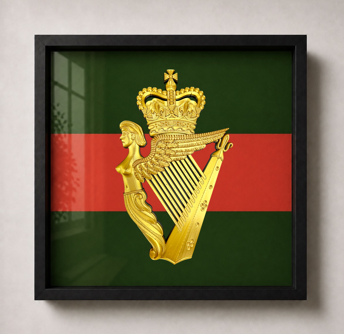 Ulster Defence Regiment Cap Badge Display Frame - Precision Military Emblems 