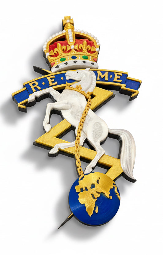 Corps of Royal Electrical and Mechanical Engineers (REME)Cap Badge Kings Crown