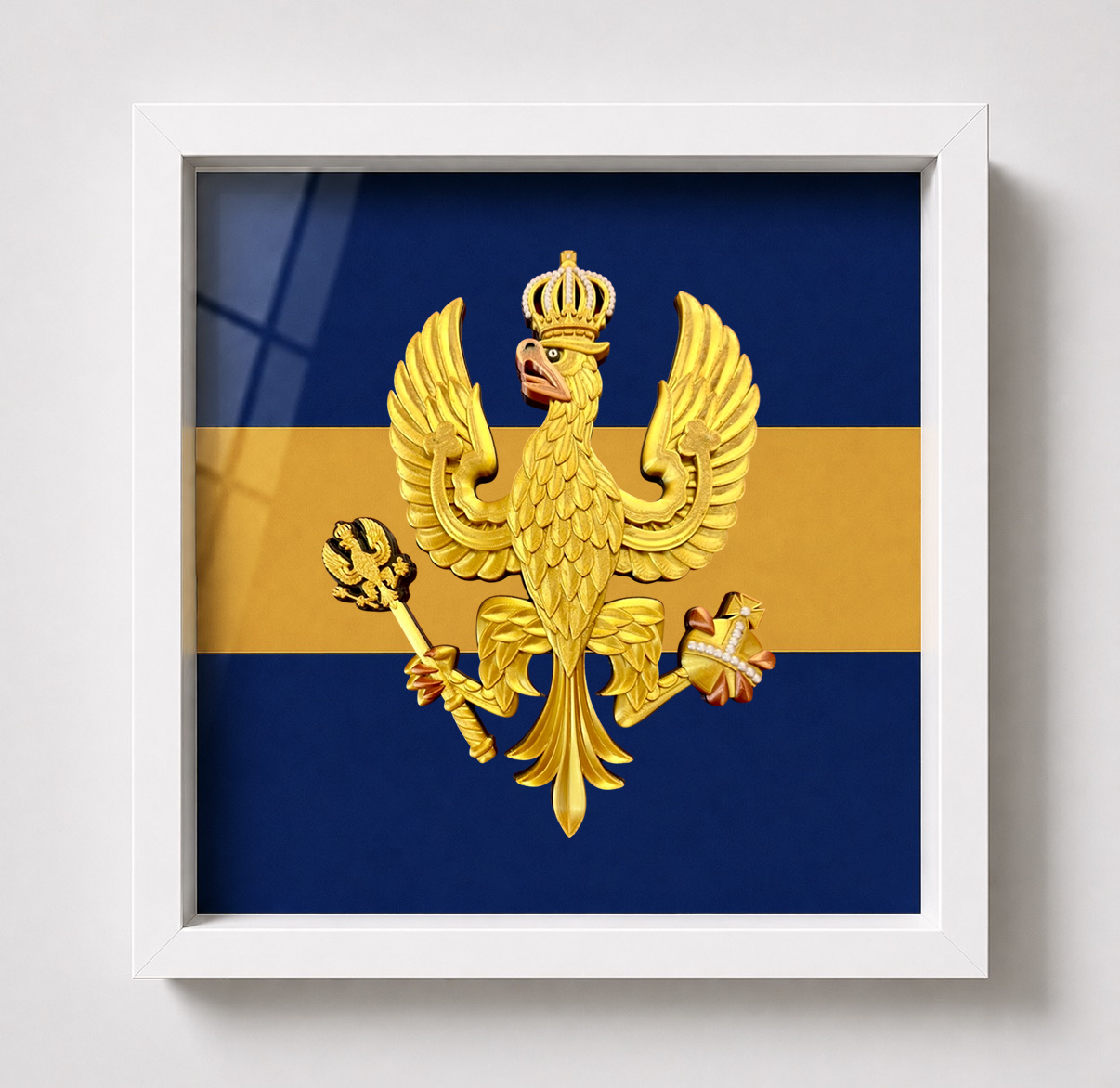 14th/20th King's Hussars Cap Badge Display Frame - Precission Military Emblms 