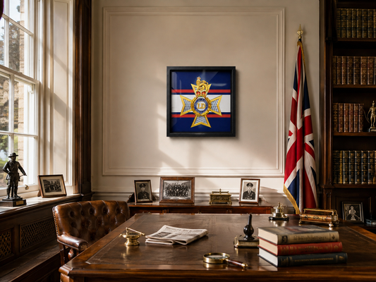 The Light Dragoons Cap Badge Display Frame – Queen's Crown - Precision Military Emblems 