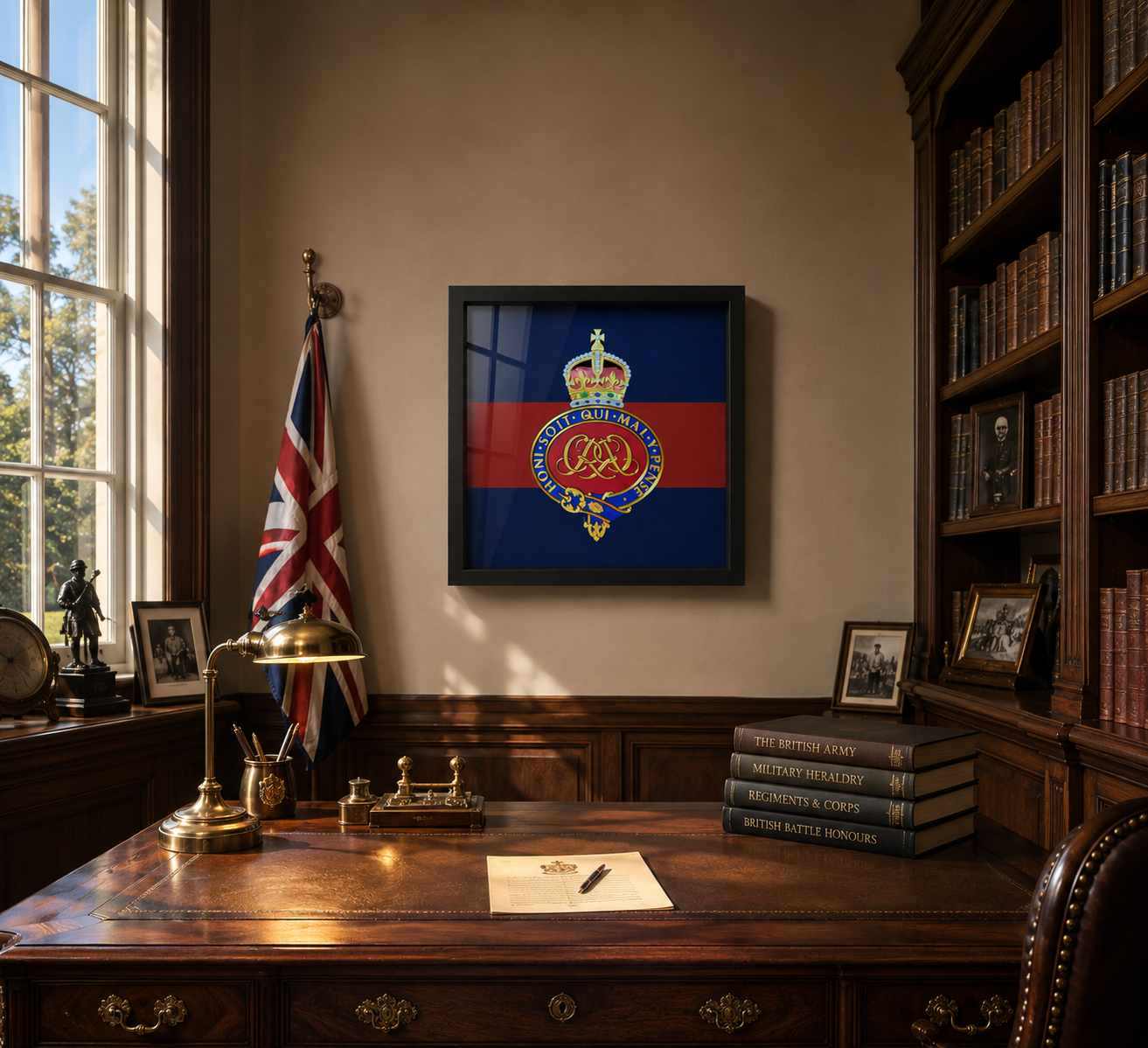 Grenadier Guards King's Crown Royal Cypher Display Frame - Precision Militar Emblems 
