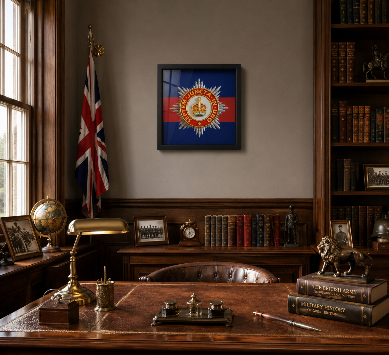 Household Division King's Crown Star Display Frame - Precision Military Emblems 