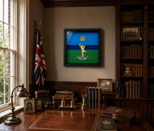 Royal Corps of Signals Cap Badge Display Frame King's Crown - Precision Military Emblems 