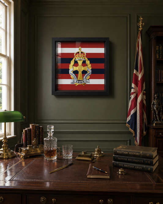 Queen Alexandra's Royal Army Nursing Corps King's Crown Cap Badge Display Frame - Precision Military Emblems 