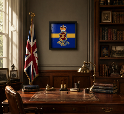 7th Parachute Regiment Royal Horse Artillery (7 Para RHA) Cap Badge & Stable Belt Display Frame - Precision Military Emblems 